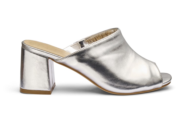 jd williams silver mules