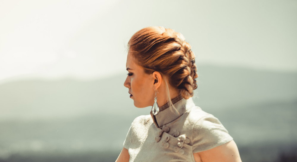 french braid chignon