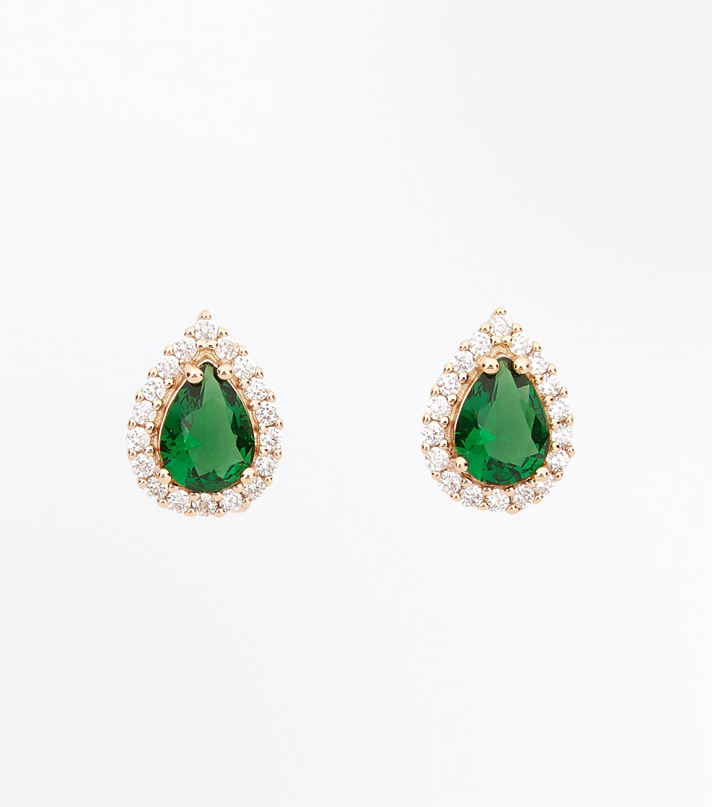 faux emerald earrings